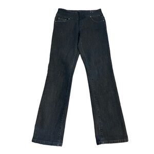 Women's Ethyl Jeans Classic Straight Leg Dark Wash Pull On Jeans Sz 6 EUC #2330